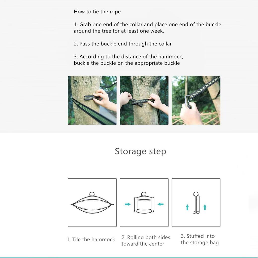 Xiaomi Zaofeng Hamak Salıncak Yatak 1-2 Kişilik Paraşüt Hamakları Maksimum Yük 300KG Dış Mekan Kamp Salıncakları Paraşüt Kumaşı