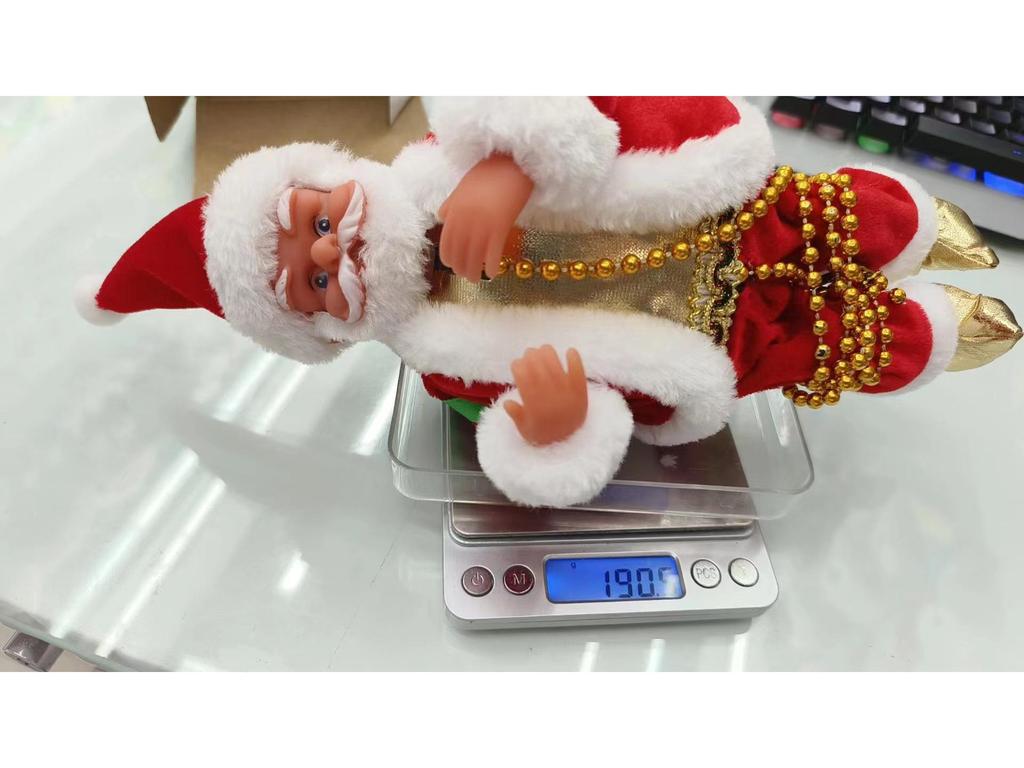 Santa Claus Adjustable Music Climbing Beads Rope Doll - Children's Christmas Toy Decoration Gift