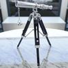 Chrome Telescope with Black Wooden Tripod Custom Gift for Anniversary, Retirement, Birthday