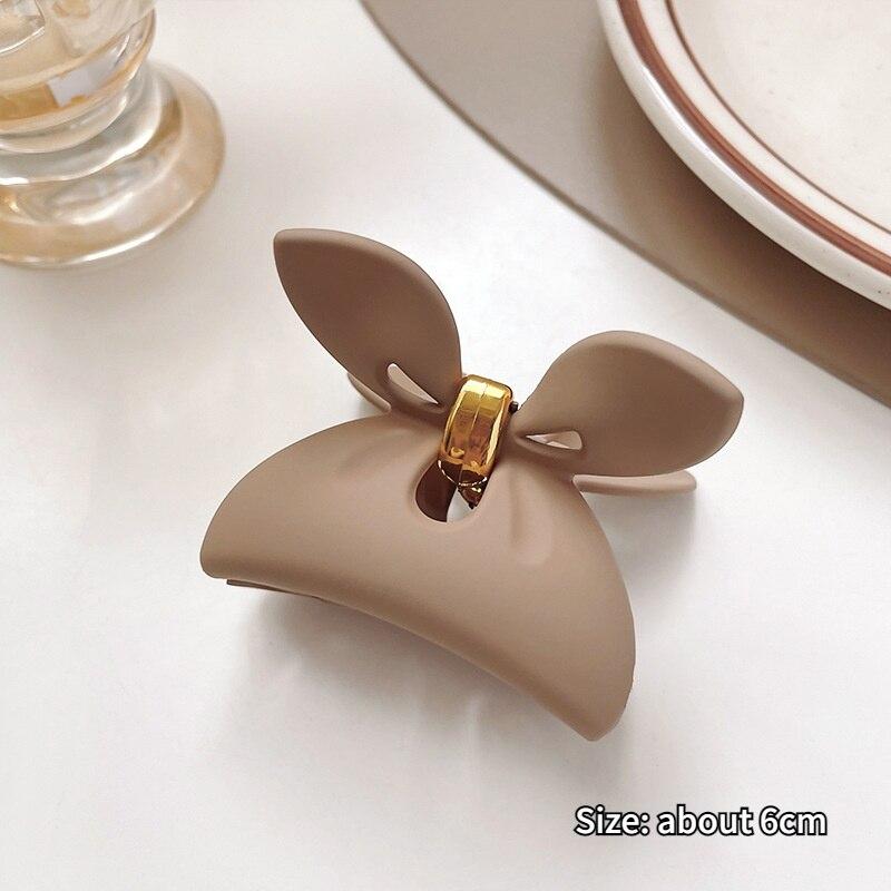 Akryl Barrette elegancka jednokolorowa spinka do włosów krab spinka do włosów Vintage proste akcesoria do włosów dla kobiet kucyk pazur klip kraby