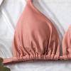 Costum de baie pentru femei, fără mâneci, mozaic triunghi, cu bretele din spate, seturi de bikini din două piese