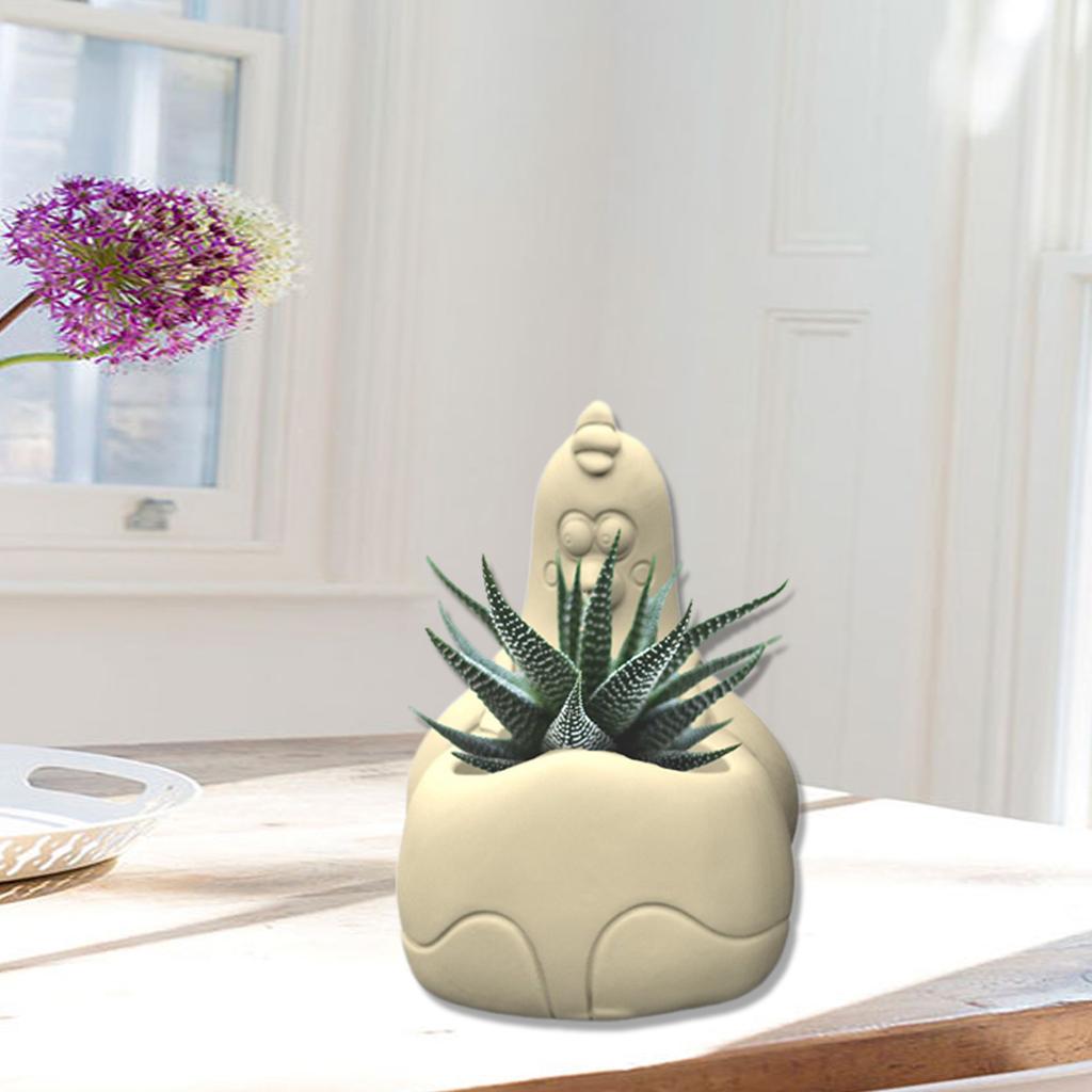 Niedliche Henne-Stifthalter-Silikonformen, Tischornamentform, Gipsherstellung, Sukkulenten-Pflanzgefäßform, DIY-Handwerk, Heimdekoration