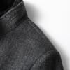 Herren Doppelseitige Wolljacke Abnehmbarer Weißer Entendaunen-Liner Nerz Stehkragen Mittel und Lang Wolle Wolljacke Business