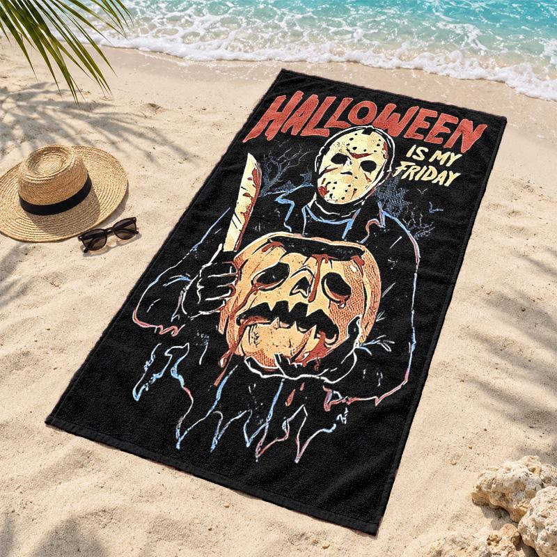 Friday the 13th Microfiber Beach Towel Quick Dry Sand Free Lightweight Beach Towels for Travel Swimming Camping