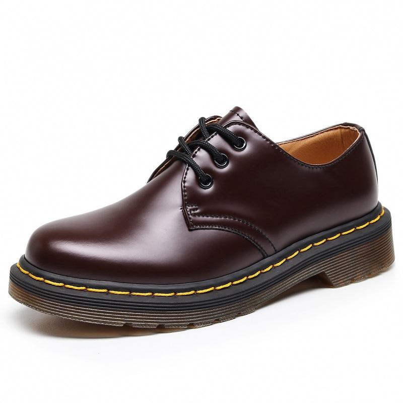 Hot-selling low-top small leather shoes men's leather large-size short boots round head men's and women's couple casual tooling shoes
