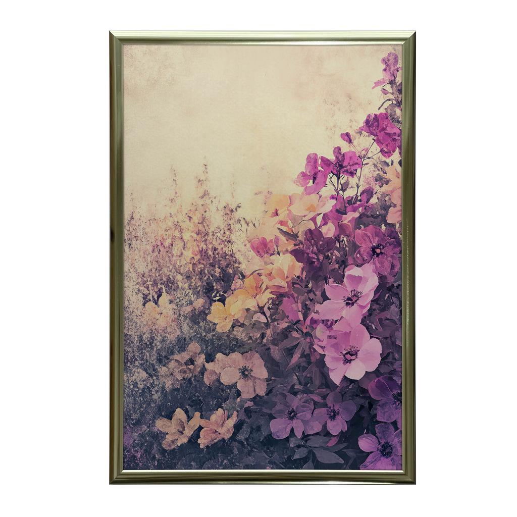 Kwiatowy Spokój Kwiatowy Spokój, 30X40 Cm, Rama Drewniana Jasny Dąb, Papier Matowy 230 Gsm