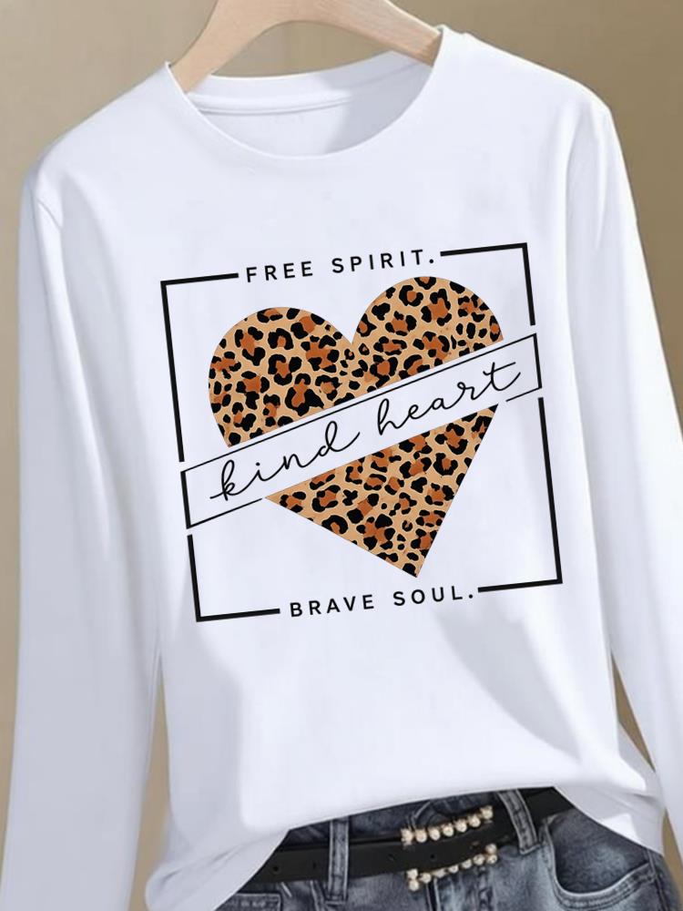 (Asian Size) butterfly style cute Graphic Tee o-neck Print T Shirt Casual Clothing Women autumn winter spring Fashion Top Long Sleeve T-shirts
