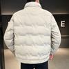 Down jacket men's winter new men's stand-up collar youth solid color fashion versatile coldproof warm and light jacket