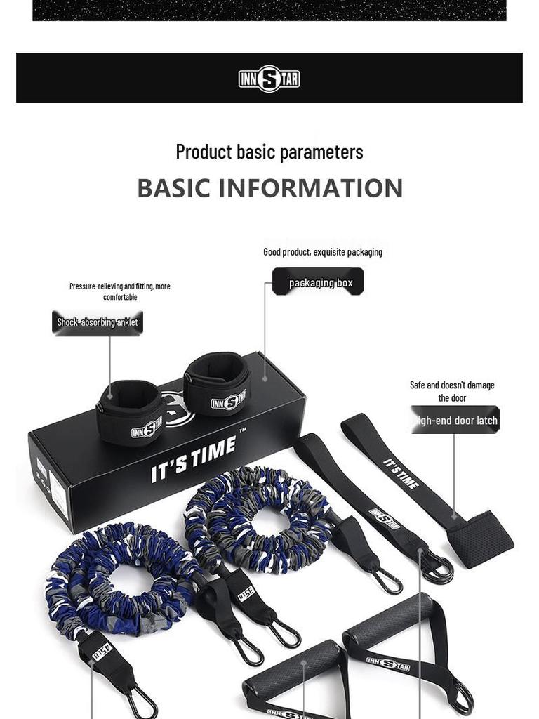 INNSTAR 11-Piece Resistance Band Set for Home Fitness & Strength Training