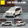 1/64 TOYOTA Prado SUV Miniatuurmodel CCA MSZ 3" Legering Speelgoedauto Voertuig Gratis Wielen Diecast Metaal Collectie Cadeau Kinderen Jongens