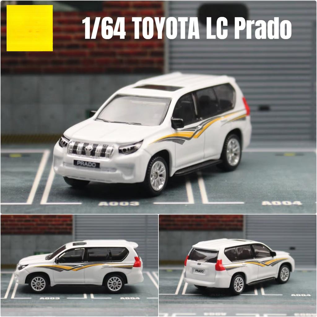 1/64 TOYOTA Prado SUV Miniatuurmodel CCA MSZ 3" Legering Speelgoedauto Voertuig Gratis Wielen Diecast Metaal Collectie Cadeau Kinderen Jongens