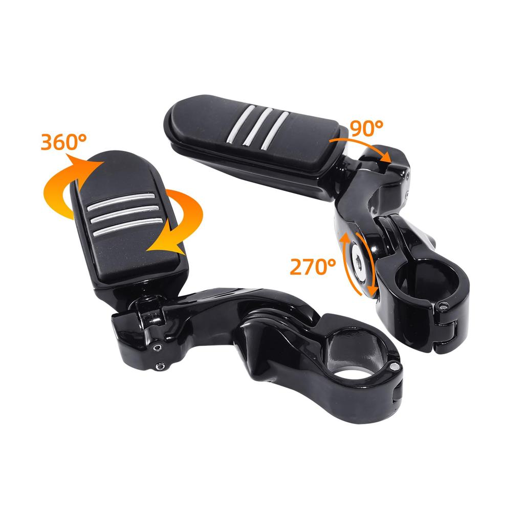 HUILI-JPHOME Short 32mm 1.25'' Universal Up Highway Foot Pegs Foot Pedals Footrest Honda Kawasaki