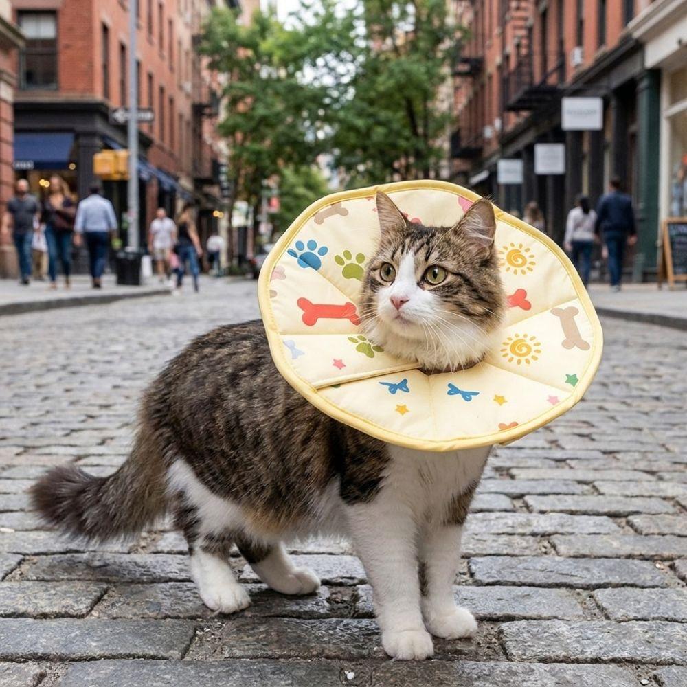 Breathable Pet Recovery Cone Adjustable Anti Licking Cat Collar Cat Recovery Collar Cat Dog
