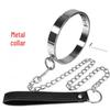 Alloy Choker for Men & Women: Neckband with Leash Restraint for Alternative Erotic Play.