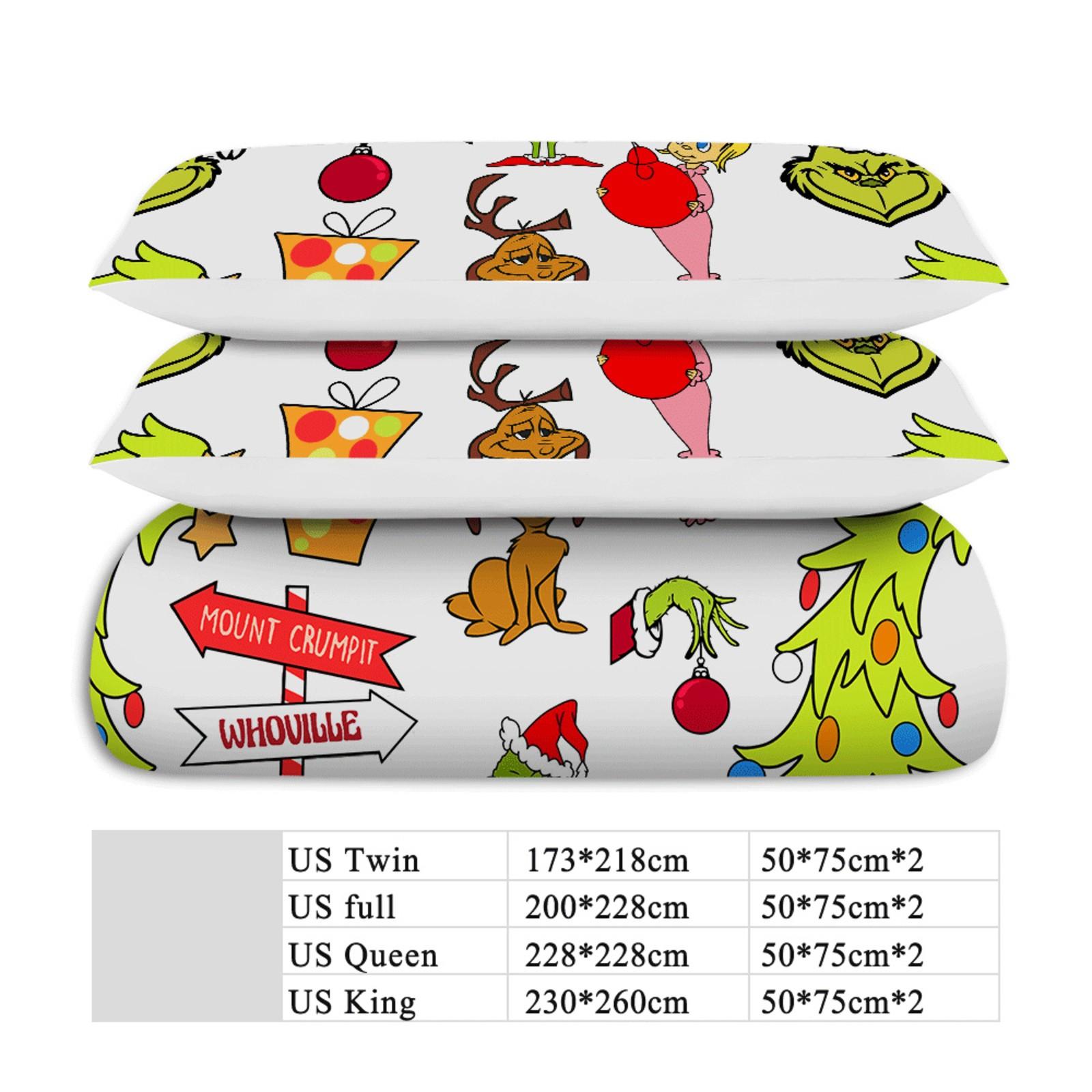 

Пододеяльник с принтом рождественских украшений. Супермягкая матовая микрофибра для двуспальной кровати. Удобный комплект с застежкой-молнией и 2 наволочками. One Size