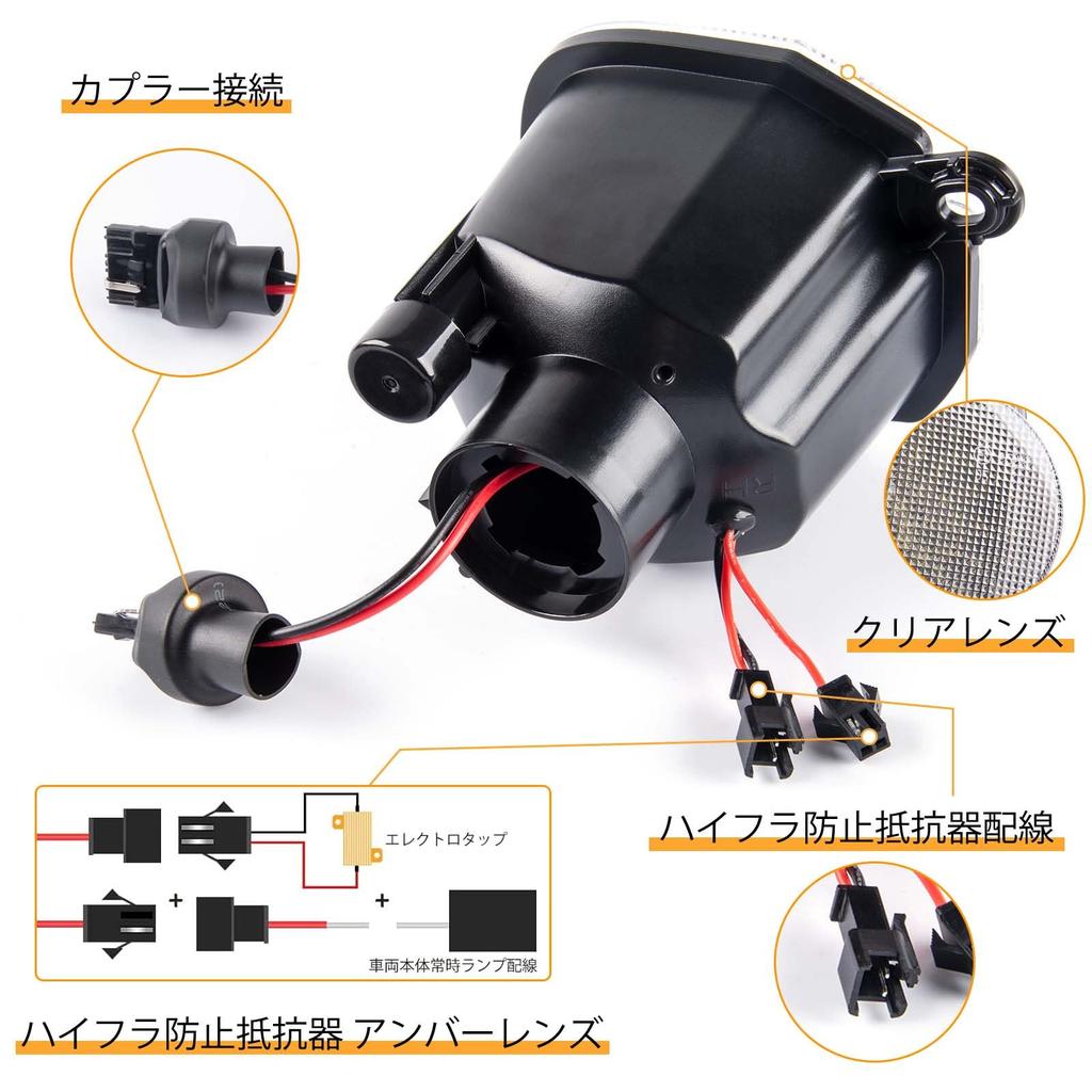 POPMOTORZ Jimny Sierra JB64 JB74 Front Lamp Gon High Hyperflash with Designed Specifically for Jimny Sierra Front Turn Clear Lens Parts, Reflector,