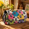 Pencil Case Students Digital Print Lamb Quilted School Office Daily Use