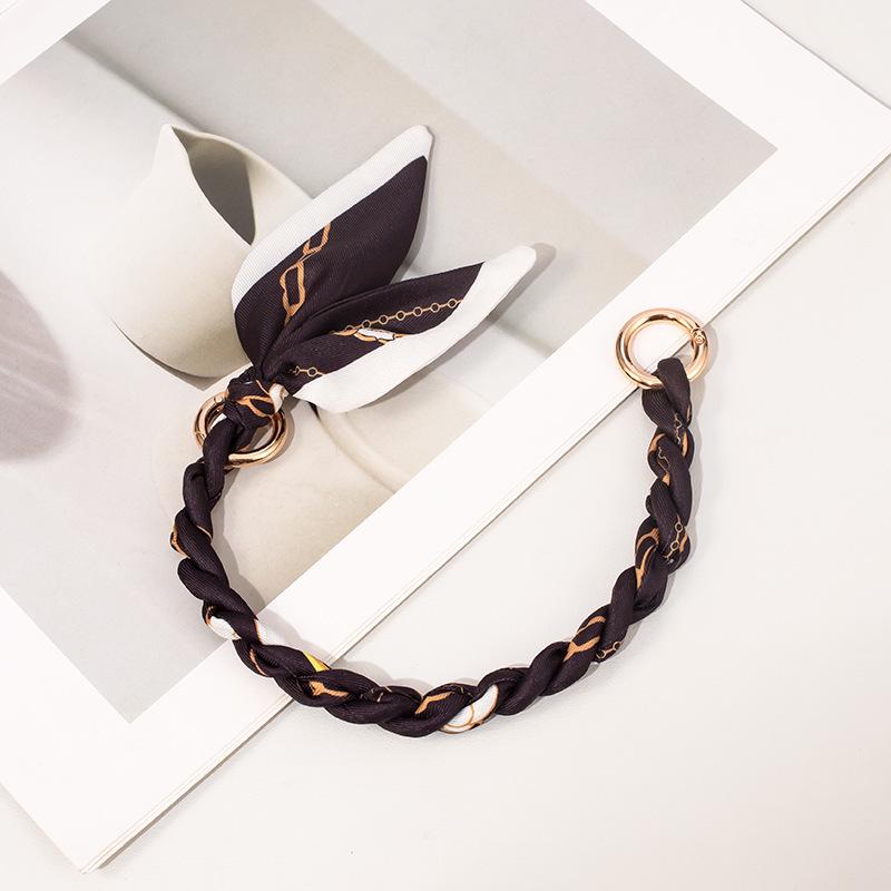 Evelyn Silk Scarf Woven Handbag Strap Chain - High-End Replacement Accessory