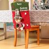 Cartoon Christmas Chair Covers: Santa, Snowman, Reindeer - Perfect for Home, Dining, Hotel, and Restaurant Decor