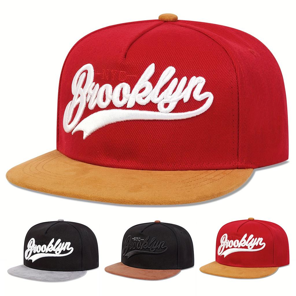 Unisex Brooklyn Embroidery Hip-Hop Hats Outdoor Adjustable Casual Baseball Caps Sunscreen Hat Sports Golf Cap
