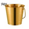 Stainless Steel Ice Bucket, with Handle Portable Beverage Tub, Mirror Polished Durable Ice Tub, for Bars Parties KTV Beverage Cooler