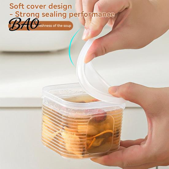 Refrigerator Soup Organizer Freezer Packaging Box, with Sealed Lids, Food-Grade PP And Reusable Storage Boxes Microwave Safe Containers, Leak-Proof