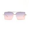 Glasses 9186 Square Large Frame Double Beam Trend Autumn Metal Sunglasses Women, Sunglasses Men