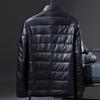 Men's Premium Shearling Collar Sheepskin Leather Down Jacket