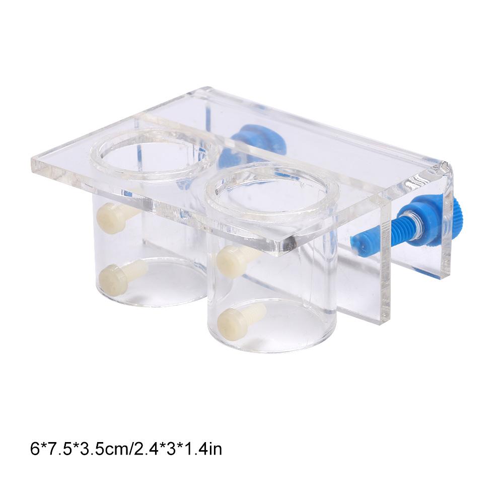 Transparent Acrylic Water Tube Soft Pipe Fixture for Fish Tank Aquarium(double Holes Fixture)