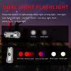 Small Led Flashlight USB Torch Light Red Blue Keychain Led Light 5 Brightnesses 3 Glows 3 Special Flash Luminous Mini Light