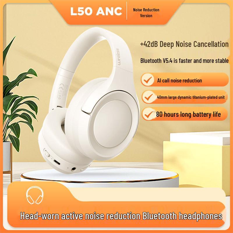 Wireless Bluetooth Headset with ANC, Long Battery Life, Universal for Gaming & Smartphones