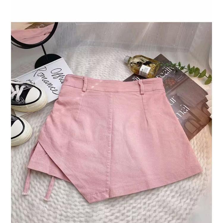 Spodnie w stylu vintage z wysokim stanem i spódnicą w kolorze khaki dla modnych kobiet