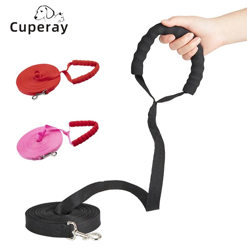Classic 10/15/20/30m Heavy Duty Dog Leash, Extra Long Pet Leash with Comfortable Sponge Handle and Swivel Hook for Large, Medium Dogs