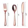 Rose Gold Party Tableware Kit Table Cloth Knife Fork Spoon Paper Cup Plate Straws Baby Shower Wedding Birthday Party Decorations