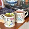 High-value Mug Children's Fun Graffiti Butterfly Cream Ceramic Cup Office Coffee Cup Couple Breakfast Cup