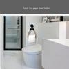 Black Matte Wall-Mounted Hemp Rope Paper Towel Holder for Kitchen & Bedroom