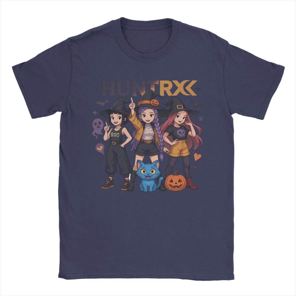 Gruseliger Hunterx Halloween Kpop Dämonenjäger Huntrix Mädchen und Tiger T-Shirt für Männer Baumwolle Humorvolles T-Shirt Rundhals T-Shirt