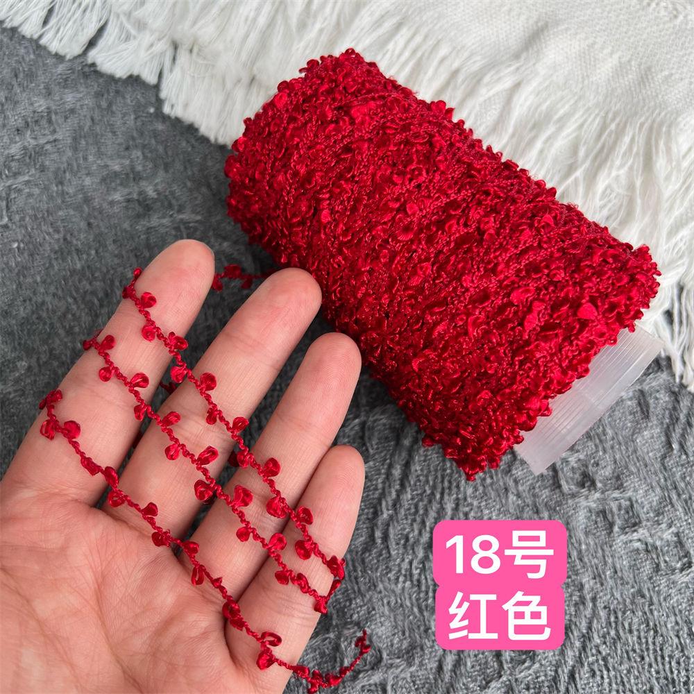 100G Glossy Ear Yarn, Bilateral Small Circles, Hand-mixed Wiring, Hand-woven Fancy Yarn DIY Knitting&Crocheting