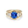 Gorgeous Gold Color Inlaid with Blue Stone Rings Attractive  Party Engagement Wedding Rings for Women Jewelry