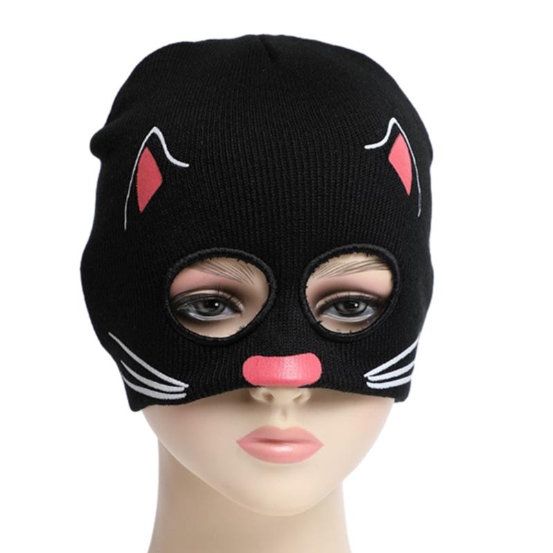Balaclava Hat Horrid Skull Cap Crocheted Hat for Women Men Cosplay Picture Props