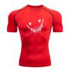 Men's Quick Dry Compression Workout T-Shirt, Scary Grin Drip