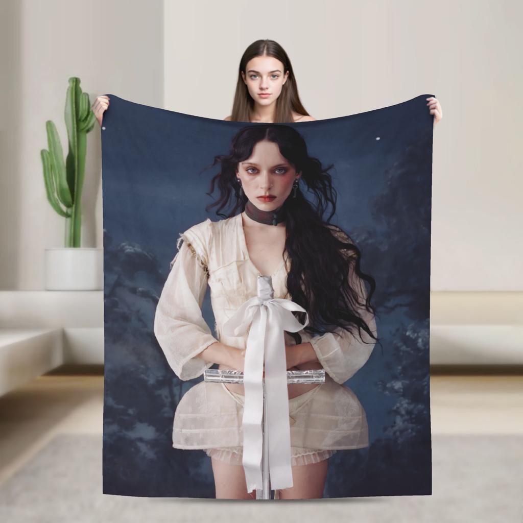 Holly Humberstone Cruel World Flannel Blanket  Super Warm Throw Blanket for Home Decor Street Trend Bedspread Sofa Bed Cover