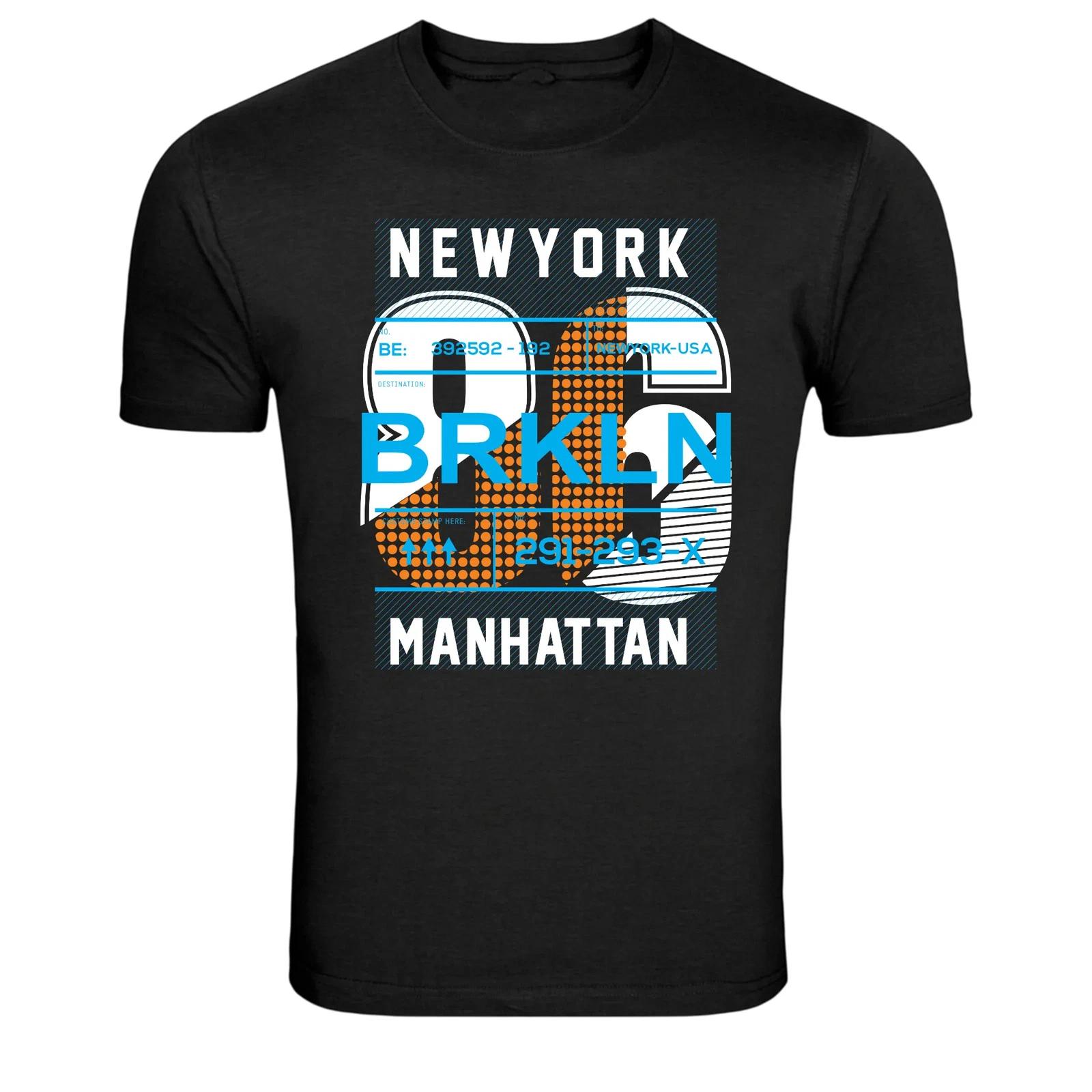 New York Brooklyn Manhattan Urban Graphic T-Shirt M