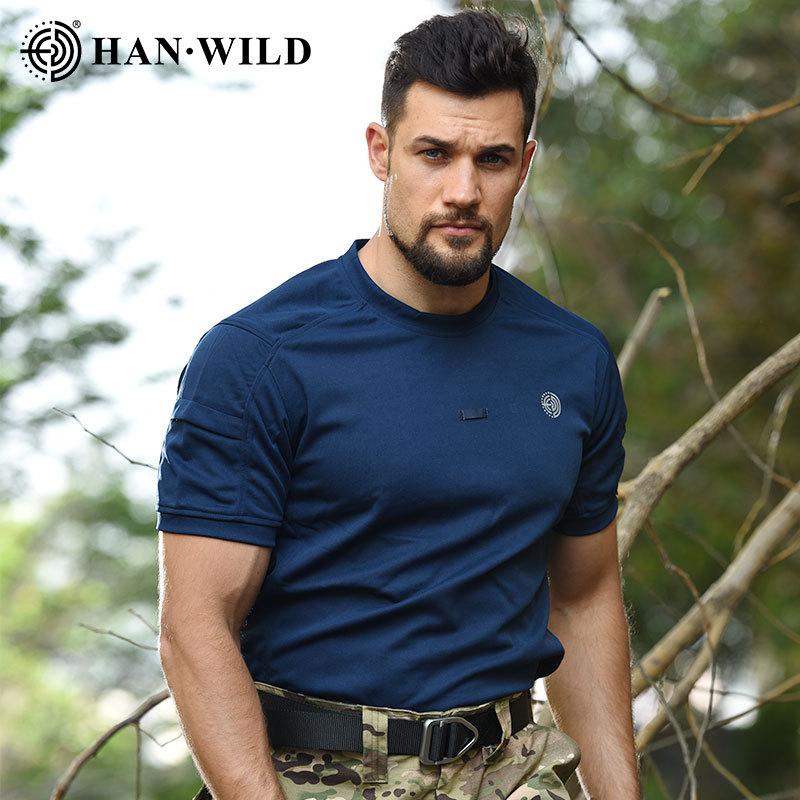 Hanye Hurricane Tactical Top Breathable Round Neck Breathable Slim Fit T-shirt For Men Quick Drying Outdoor Sports Short Sleeved