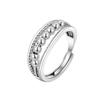 Fashionable Minimalist Polka Dot Beaded Ring Thai Adjustable Open Finger Ring Women's Jewelry Accessory