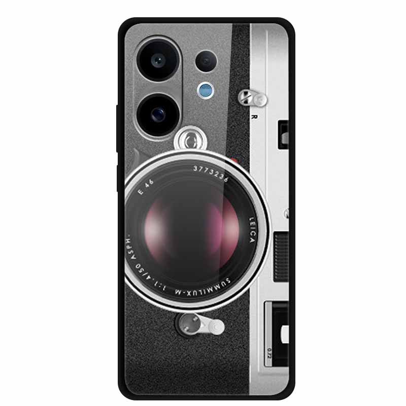 For Vivo V60 5G Glass Case Fashion Cool Animal Tempered Glass Back Cover Case For Vivo V 60 2025 Phone Cases 6.77" Fundas Coques
