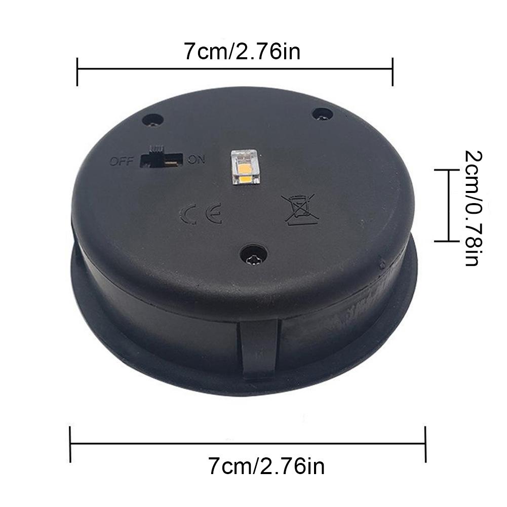 

1/2PCS Solar Lamp Base with LED Bulb 8cm Solar Lights Replacement Anto On & Off Atmosphere Decorate Light Holder for Outdoor Gar
