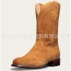 New Version Of Medium Tube Embroidered Pointed Casual Versatile Men'S Boots Size 38 To 48