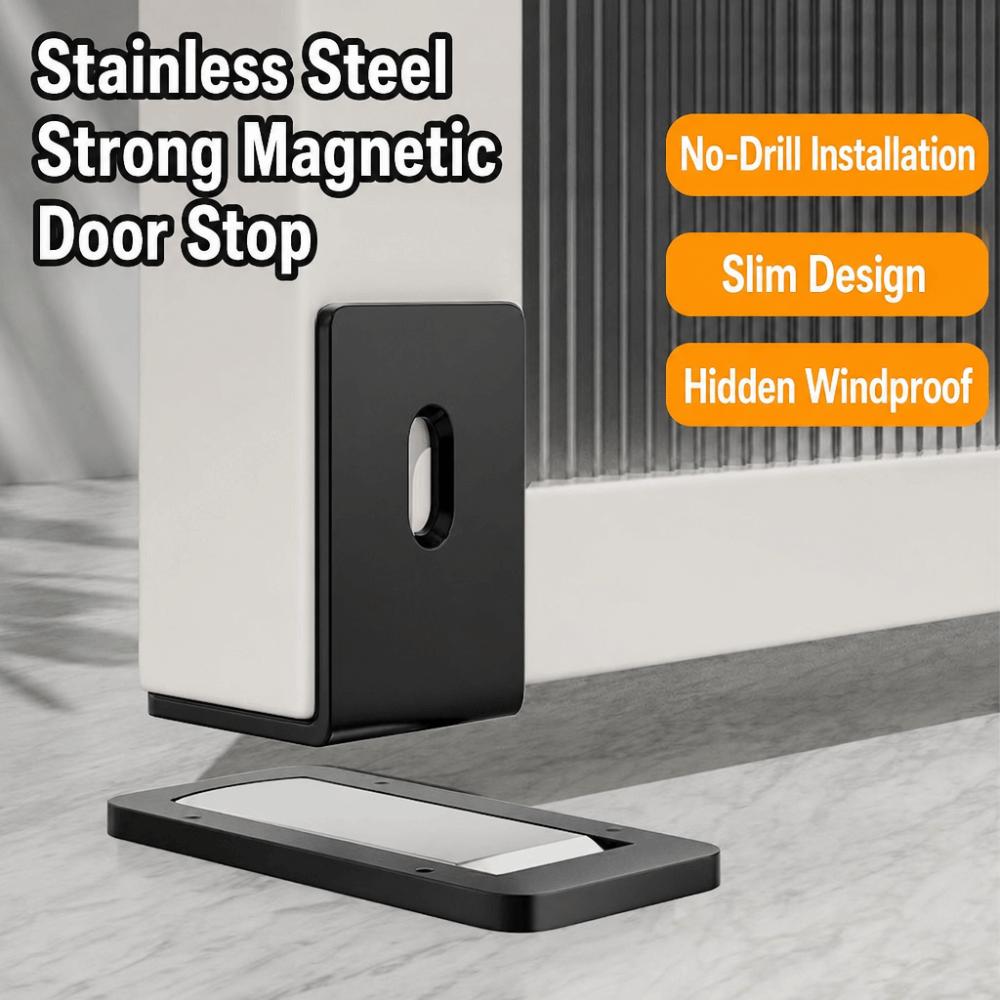Invisible Magnetic Door Stopper Self Adhesive Anti-collision Door Holders Hidden Doorstop Office