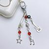 Rock Style Guitar Bead Bag Pendant Keychain Phone Charm Handmade Cute Keychain